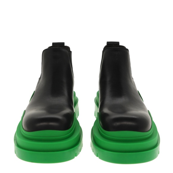 Bottega Veneta Men’s Tire Ankle Boots Military Calf Black Leather Size 12 US New - Picture 7 of 9